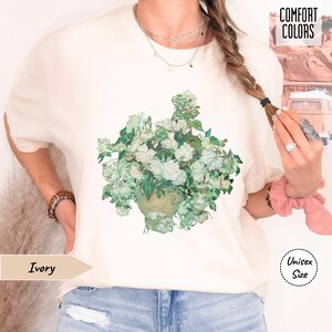 Van Gogh Roses Shirt • Comfort Colors® Shirt • Dark Academia Tshirt • Gift for Art Teacher, Lover or Professor • Floral Artsy Botanical Tee image 5