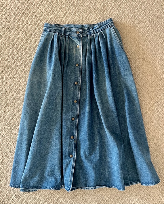 80's vintage Gloria Vanderbilt denim skirt