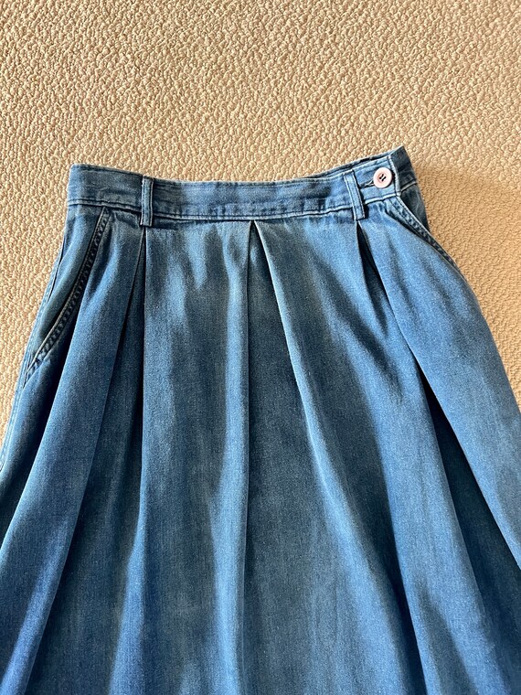 80's Vintage Calvin Klein Denim skirt - image 4