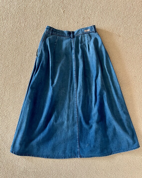 80's Vintage Calvin Klein Denim skirt - image 5