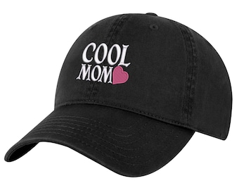 Cool Mom Cap - Embroidered Cotton Baseball Hat with Adjustable Strapback