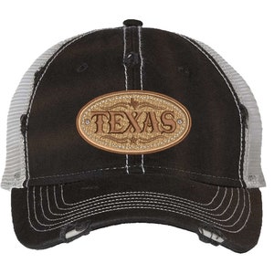 Texas Trucker Distressed Hat, Lone Start State Hat, Texas Old Style Patch Trucker, Urban Style Cowboy Hat