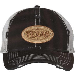 Texas Lone Star Distressed Trucker Hat | Vintage State Pride Embroidered Mesh Back Cap