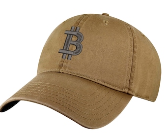 Bitcoin BTC Logo Embroidered Dad Hat | Crypto Investor Adjustable Baseball Cap