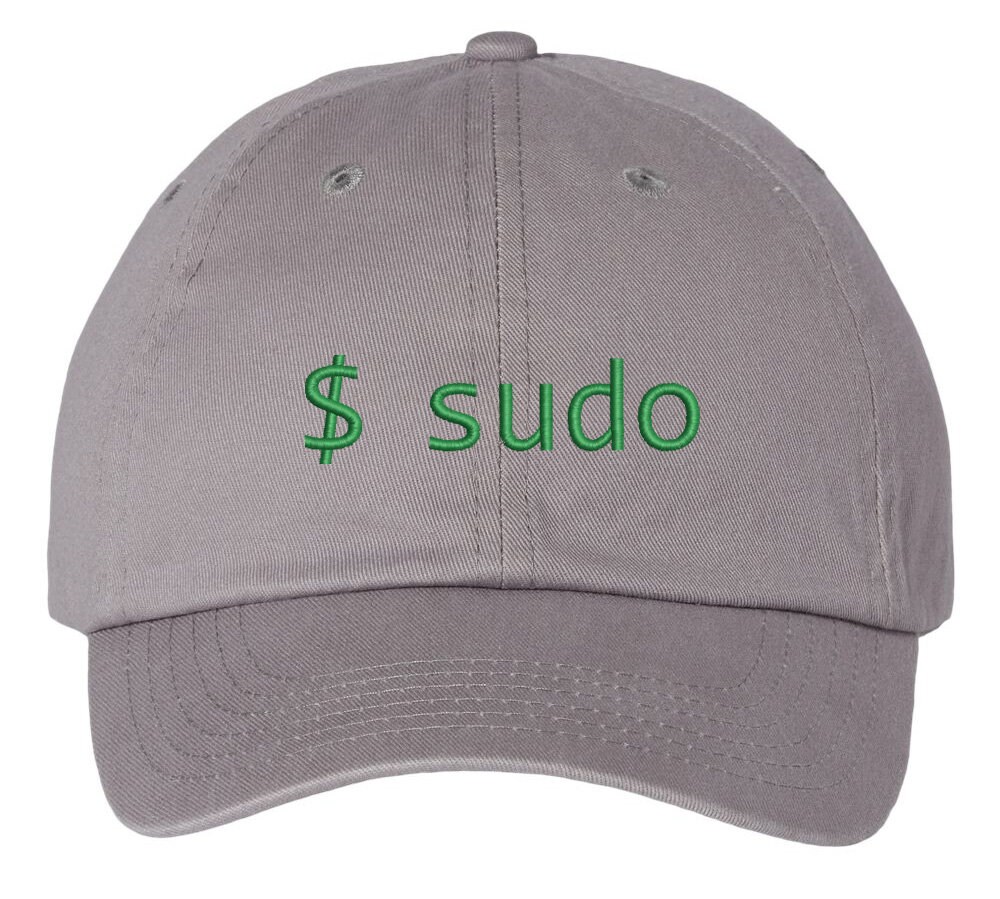 Sudo linux hat linux command prompt hat linux admin hat etsy