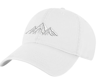 Mountain Adventure Embroidered Dad Hat - Outdoor Hiking Adjustable Baseball Cap