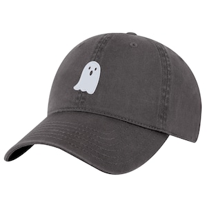 Halloween Ghost Hat – White Embroidered Halloween Baseball Cap