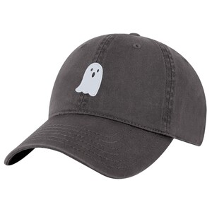 Czapka z daszkiem w kształcie ducha na Halloween – biała, haftowana czapka baseballowa na Halloween