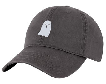 Halloween Ghost Hat - Weiße gestickte Halloween-Baseballmütze