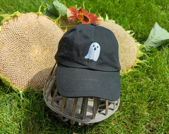 Glow In The Dark Ghost Hat, Halloween Hat, Ghost Baseball Hat, Halloween Costume Hat, Glow In The Dark Halloween Hat, Embroidered