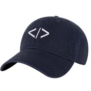 Programming Symbol Embroidered Dad Hat | Minimalist Coder Adjustable Baseball Cap