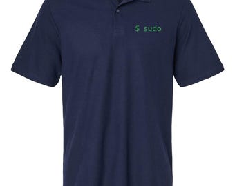 Sudo-pikétröja, öppen källkodsentusiastskjorta, IT-programmerarskjorta, nördskjorta