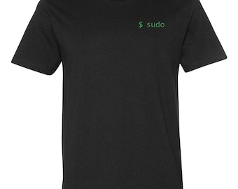 Sudo open source T-Shit, opdrachtpromptshirt, T-shirt IT-beheerder, programmeursshirt, T-shirt IT-manager, cadeau programmeur, cadeau beheerder