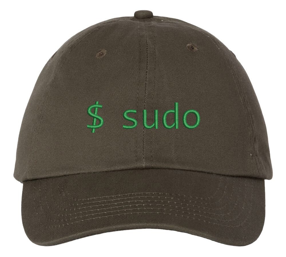 Sudo linux hat linux command prompt hat linux admin hat etsy