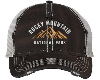 Rocky Mountain National Park Trucker - Distressed Vintage Mesh Hat
