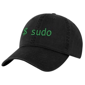 Sudo Hat – Embroidered Command Prompt Hat for Developers & Admins
