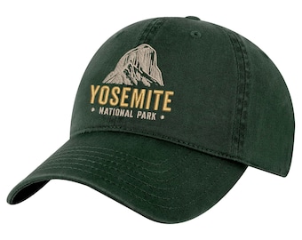 Yosemite National Park Hat - Embroidered Cotton Dad Hat with Mountain Design
