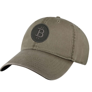 Bitcoin Baseball Cap - Black on Black Embroidered Medallion Hat