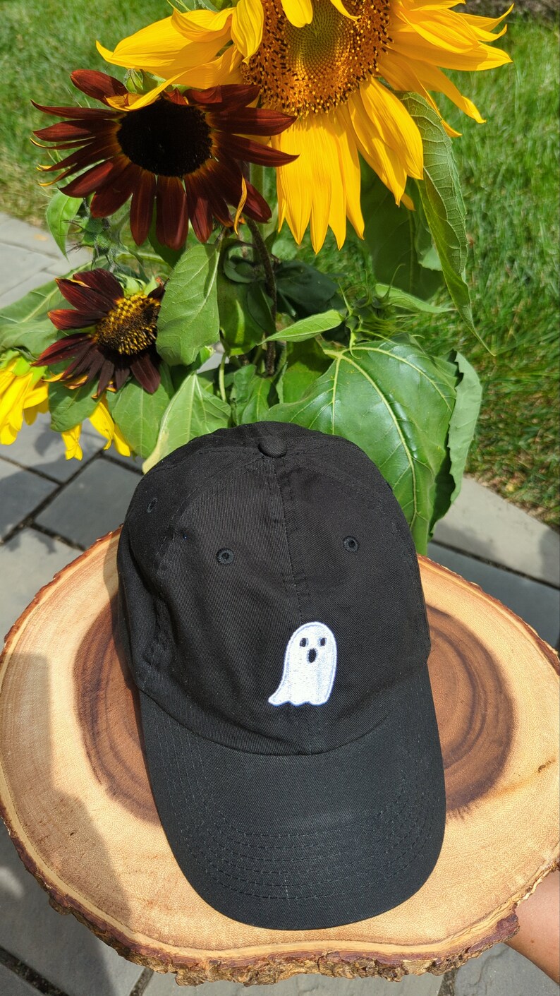 Glow In The Dark Ghost Hat, Halloween Hat, Ghost Baseball Hat, Halloween Costume Hat, Glow In The Dark Halloween Hat, Embroidered image 5