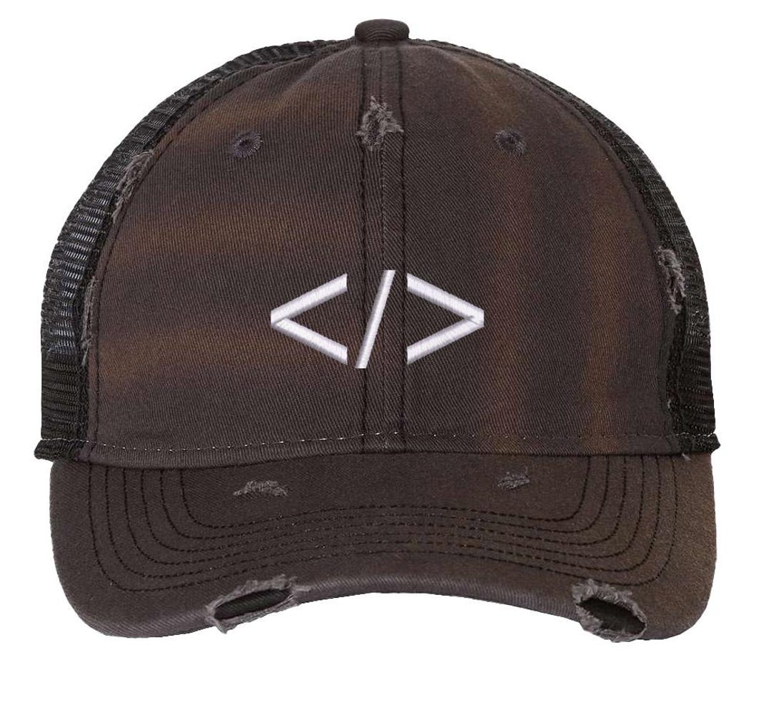Vintage Programmer Icon Trucker Hat for Coding Culture, Programmers ...