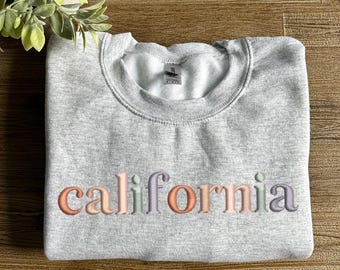 Embroidered City Sweatshirt: Custom USA Travel Souvenir