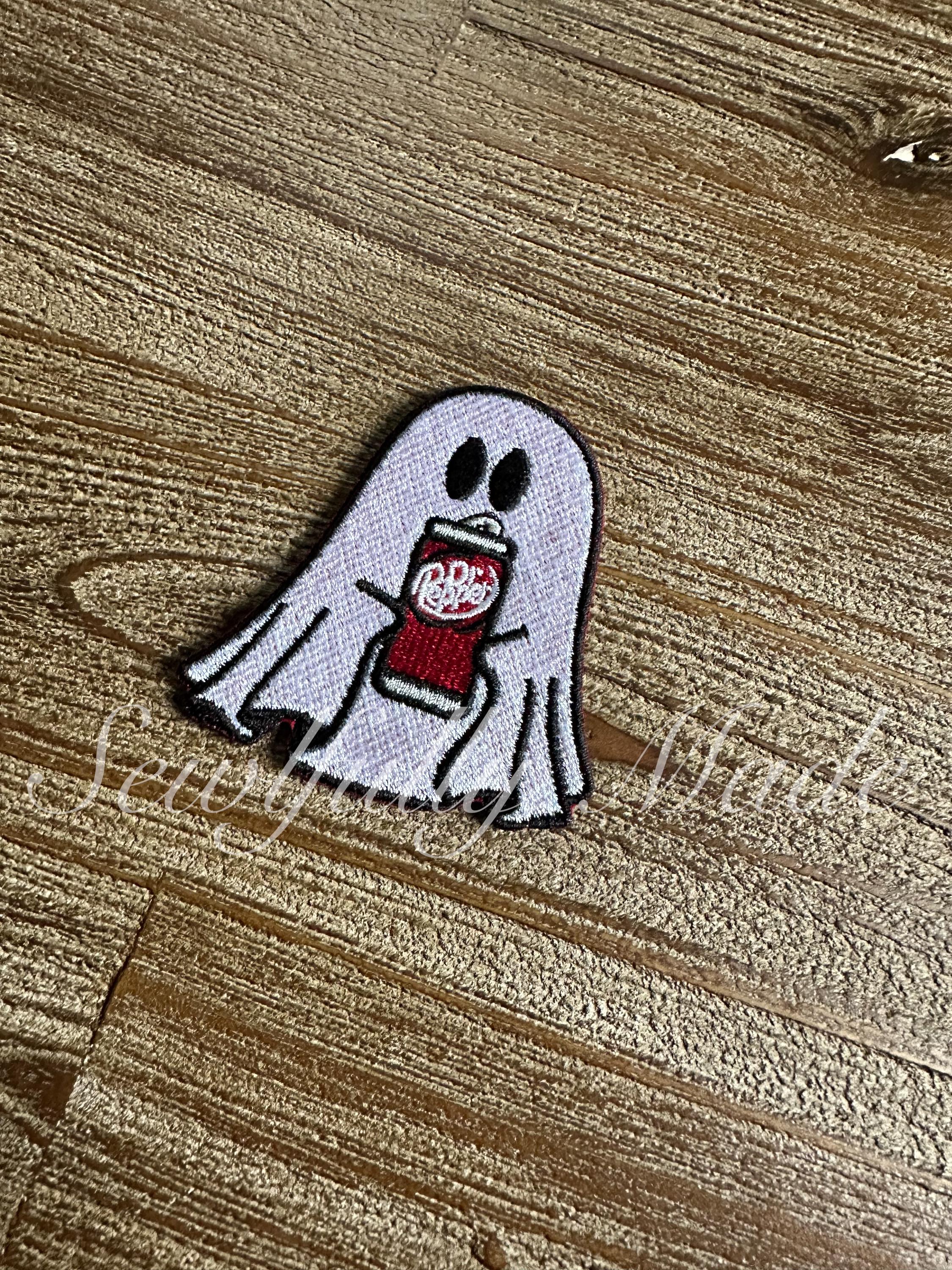 Dr Pepper Ghost Embroidered Patch: Spooky Soda Pop Iron-on - Etsy