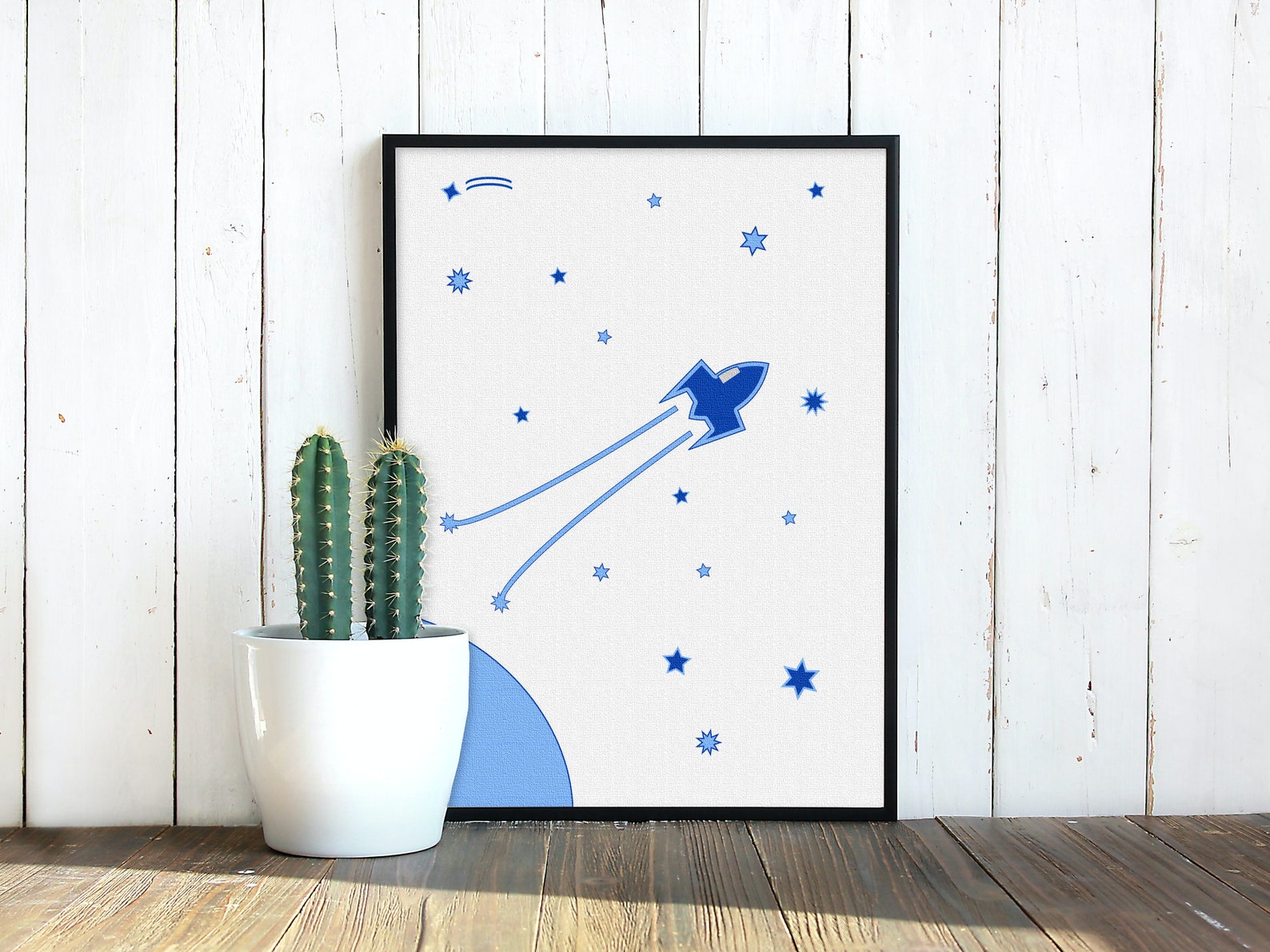 Rocket Ship Wall Art Space Ship Wall Art Printable Wall Art Etsy