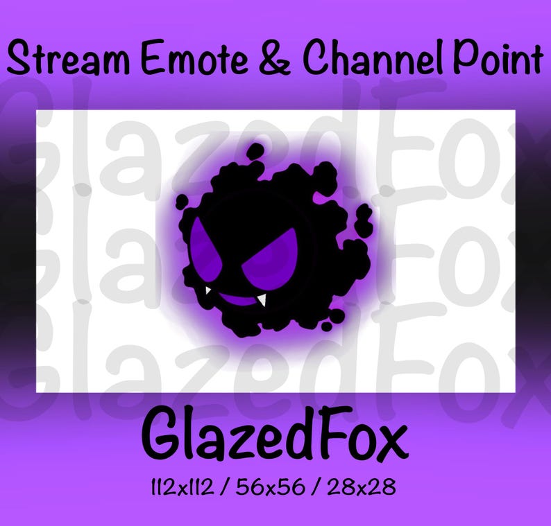 Glowing Ghastly Twitch Emote, Sub Badge & Channel Point for Streamers ...