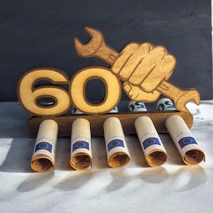 Handwerker Geldgeschenk zum Geburtstag – personalisiert für 30. 40. 50. 60. | Geschenk für Männer | Runder Geburtstag | DIY Werkzeug Deko
