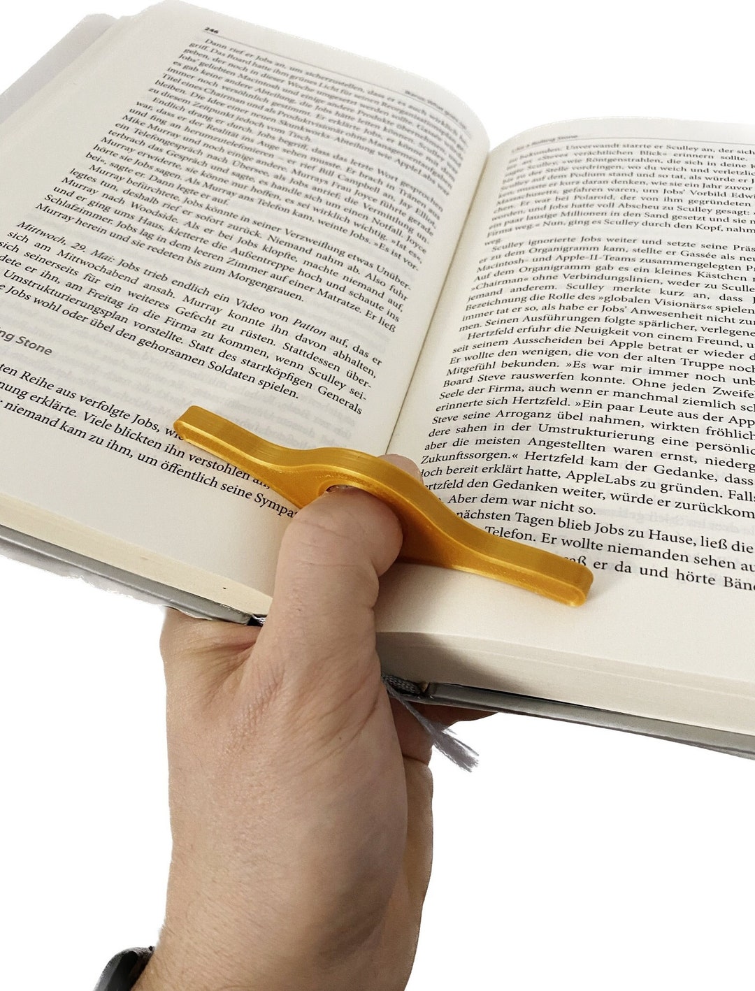 Onehand Book Holder in Gold or White / Side Holder / Book Etsy