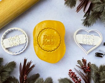 Personalisierter Keksstempel mit Wunschtext – individueller Keksausstecher | Geschenkidee Backen | Cookie Cutter personalisiert