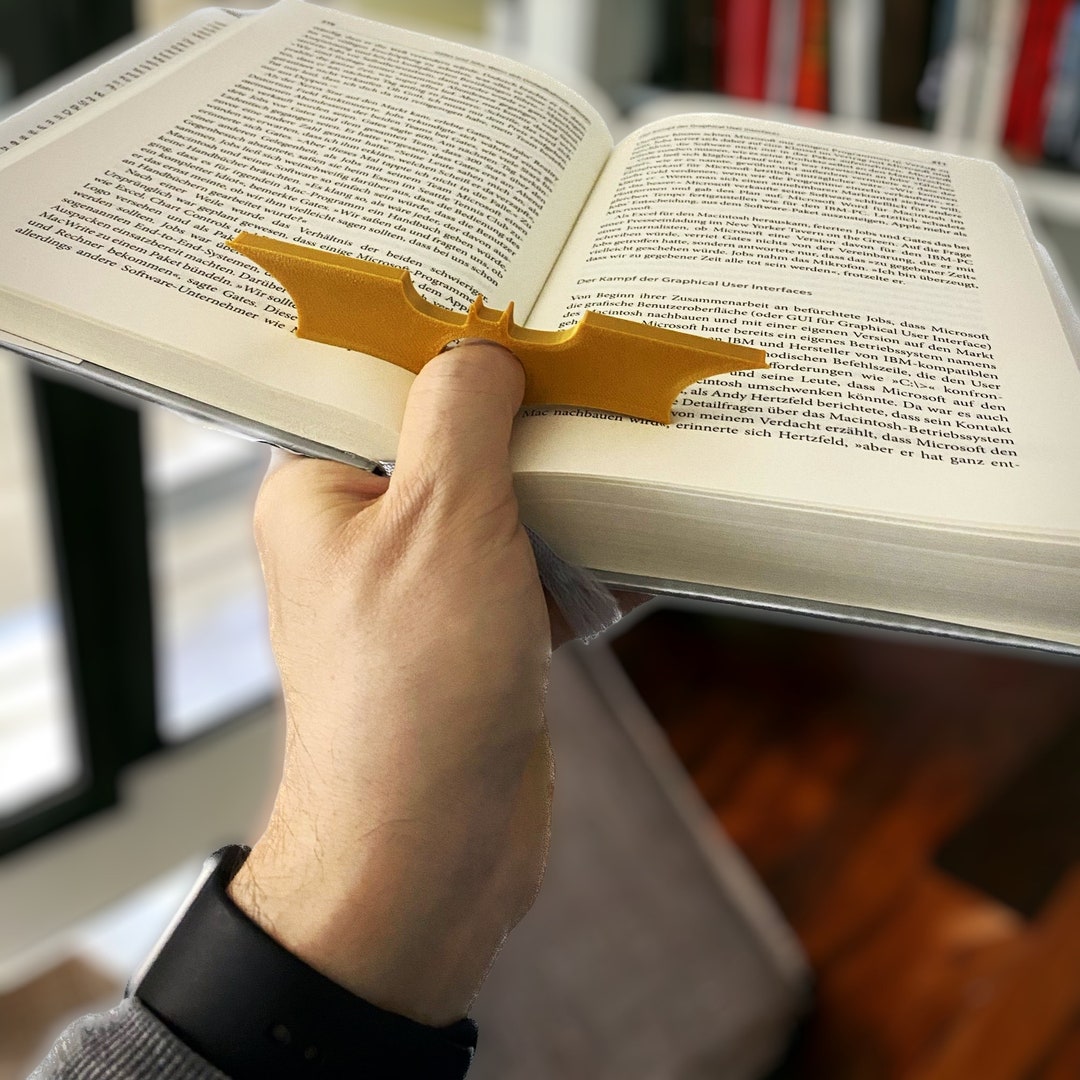 Onehanded Book Holder bat in Gold or White / Page Holder / Etsy