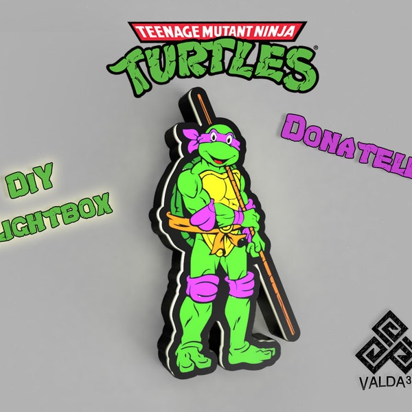 Donatello Teenage Mutant Ninja Turtles Lightbox Lamp - STL DIGITAL FILE