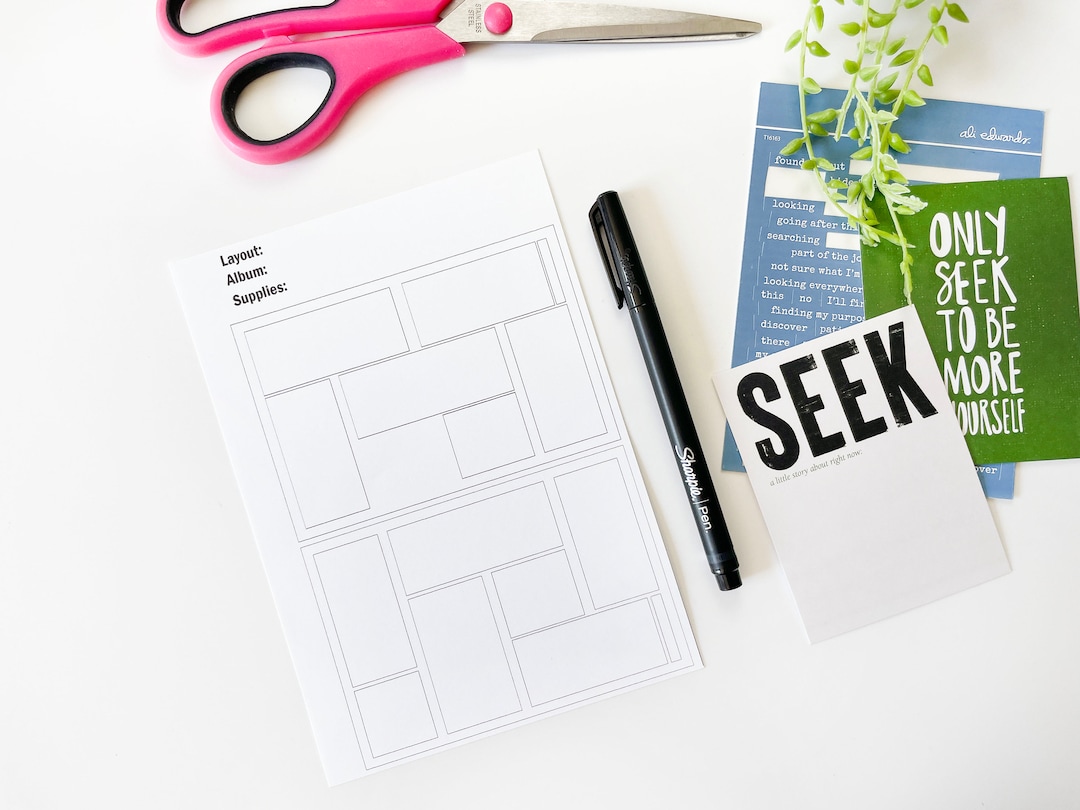 Mochi Things Notebook | Scrapbook Story Planning Pages - Etsy