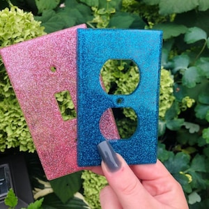 Glitter Resin Light Switch Cover