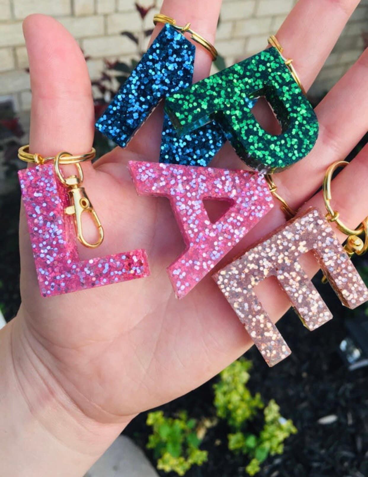 MOMOJIA 12 Color Chunky Letter Glitter - Holographic Alphabet Mix For Resin Crafts & DIY - View #2