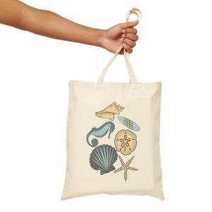 Bolso de mano con diseño de tablero de estado de ánimo del océano / Bolso de mano estético para playa, bolso de lona costero, vibraciones oceánicas de verano