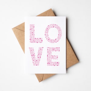 Love Letters Letterpress Greeting Card Wedding, Engagement, Anniversary, Valentine's Day Card Cute Stationery image 9