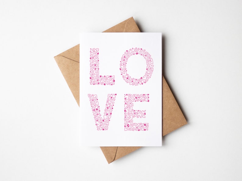 Love Letters Letterpress Greeting Card Wedding, Engagement, Anniversary, Valentine's Day Card Cute Stationery image 9