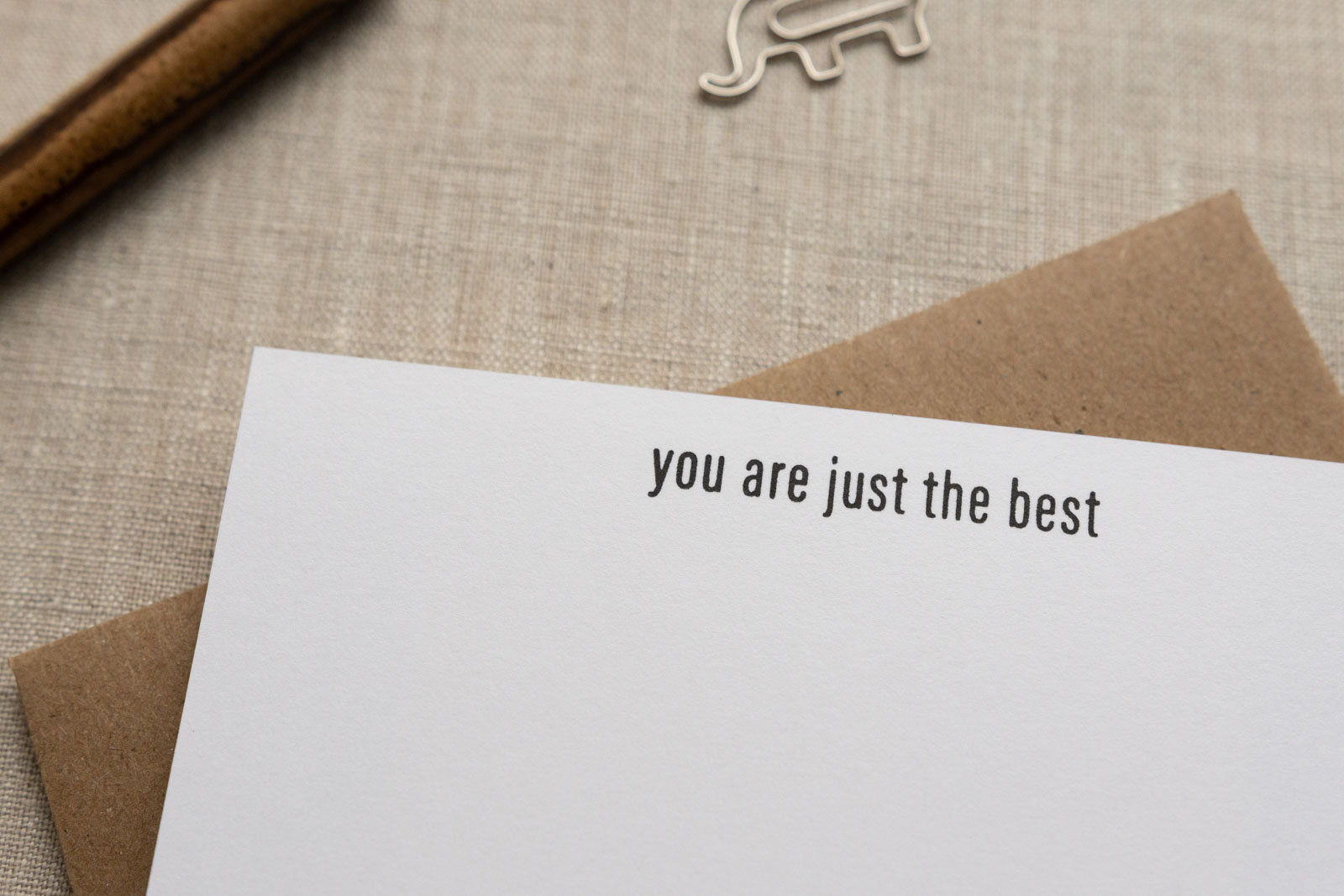 You Are Just the Best Notecard Letterpress Stationery Everyday Card for ...