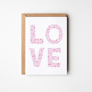 Love Letters Letterpress Greeting Card Wedding, Engagement, Anniversary, Valentine's Day Card Cute Stationery image 8