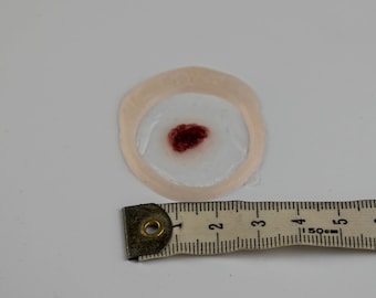 Schusswunde Nr. 2 Silikonprothetik / Cosplay / Halloween / Latexfrei / SFX Make Up / LARP / Trauma