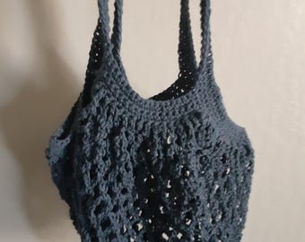 Custom Crochet Market Bag | 100% Cotton Tote | Reusable Mesh Bag | Handmade