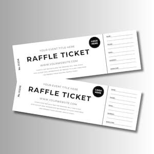 Blake Raffle Templat Customizable Raffle Ticket Template: DIY Printable Fundraising Event ...