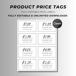 Price Tags For Markets, Price Label for Grocery Store, Product Price Tags, Market Pricing Tags, Inventory Price Sign, Editable, Canva