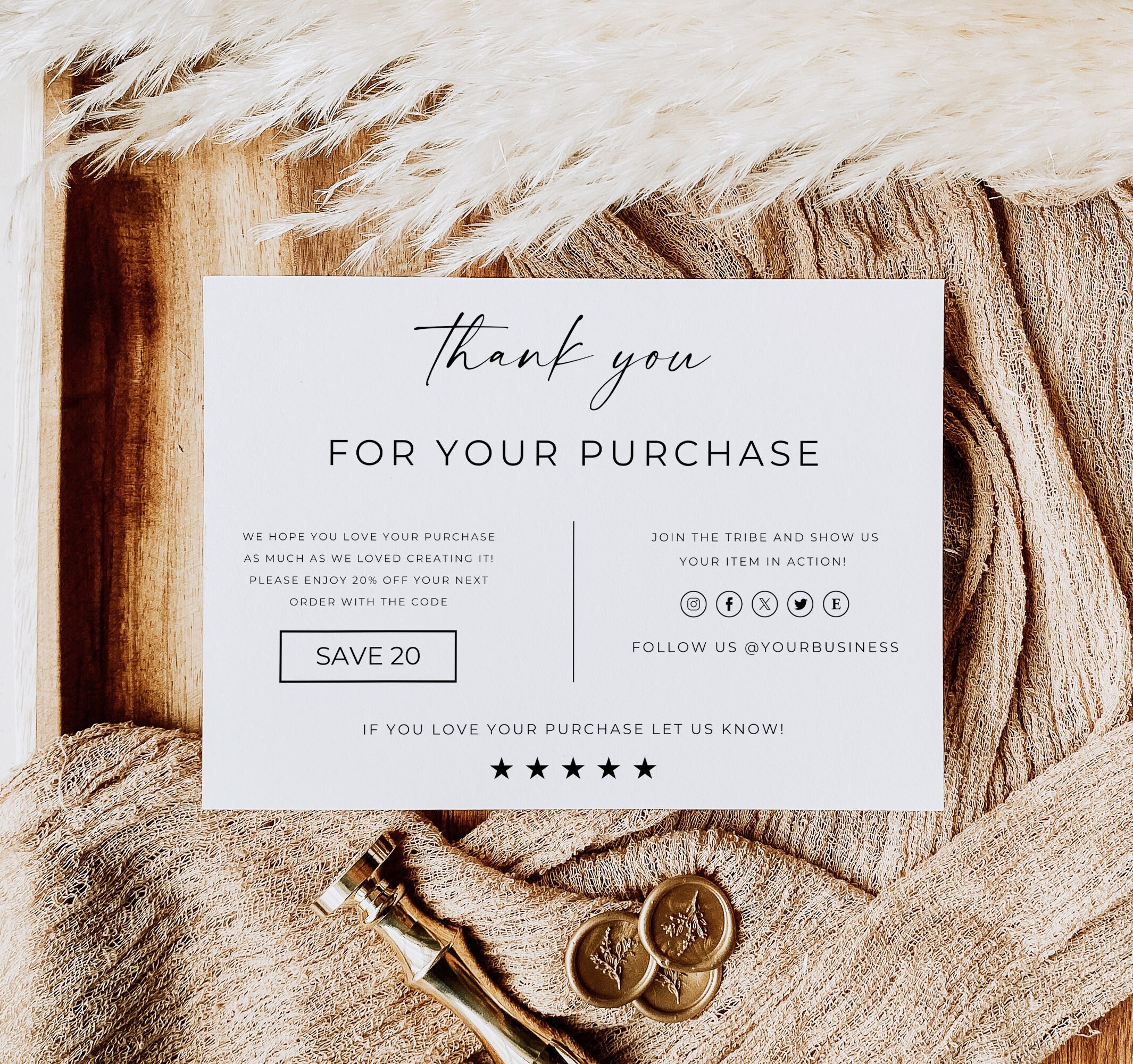 Thank you for your purchase cards - Etsy 日本