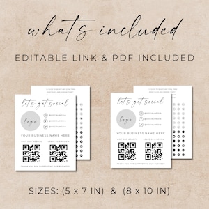 Lets Get Social Printable Sign, Social Media Sign, Small Business Sign ...