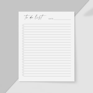 To Do List Template, Simple Tasks List Template, Printable To Do List Template, Fillable Tasks List, Minimal To Do List, Editable, Canva