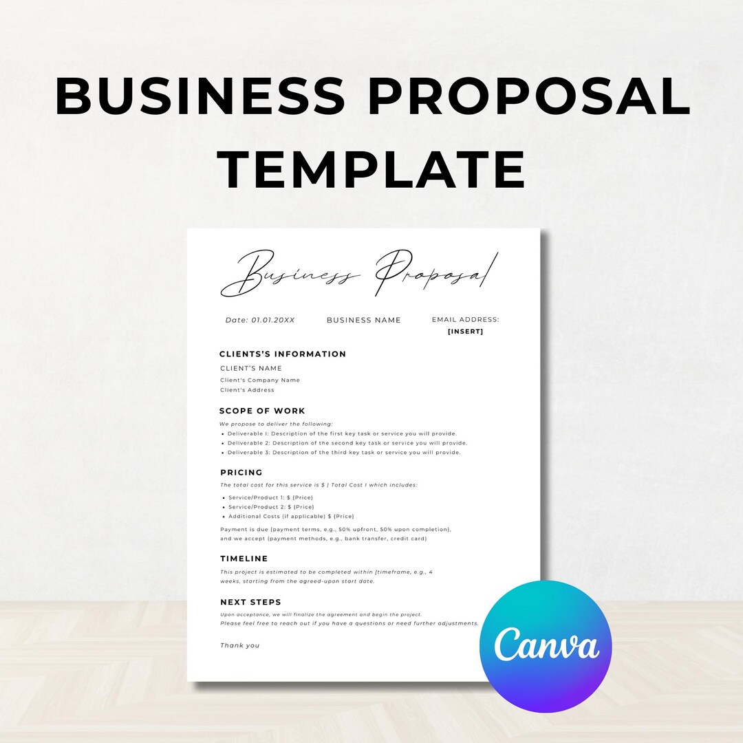 Business Proposal, Professional Small Business Offer, Freelancer ...