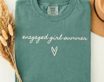 Zomercadeau verloofd meisje, comfortkleur, bruid als T-shirt, leuk cadeau verloofde, toekomstige mevrouw zomeroutfit, verlovingscadeau, huwelijkscadeau